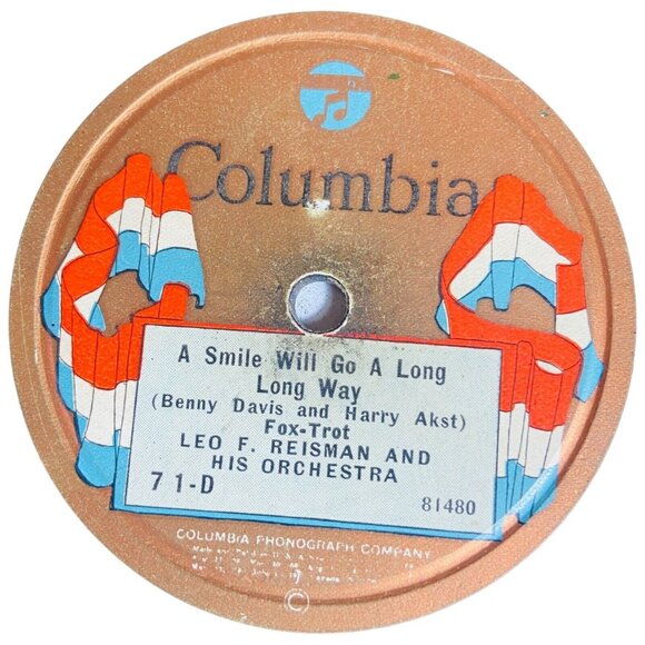 Leo Reisman A Smile Will Go A Long Long Way /The Only Girl - 71-D Columbia 78rpm - Picture 2 of 4